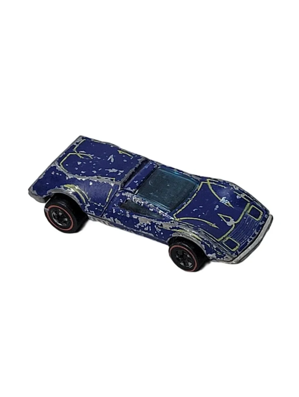Vintage Hot Wheels Flying Colors Redline BUZZ OFF Dark Blue Enamel Hong Kong
